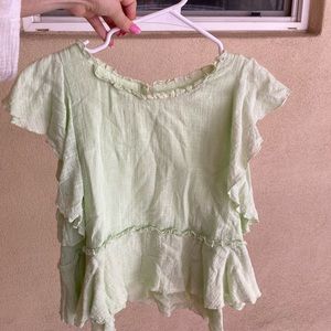 Cute crop shirt. Green